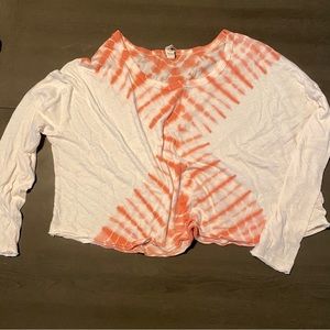Free people Blouse orange tie dye size medium We the Free